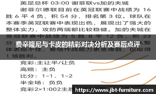 费辛隆尼与卡皮的精彩对决分析及赛后点评